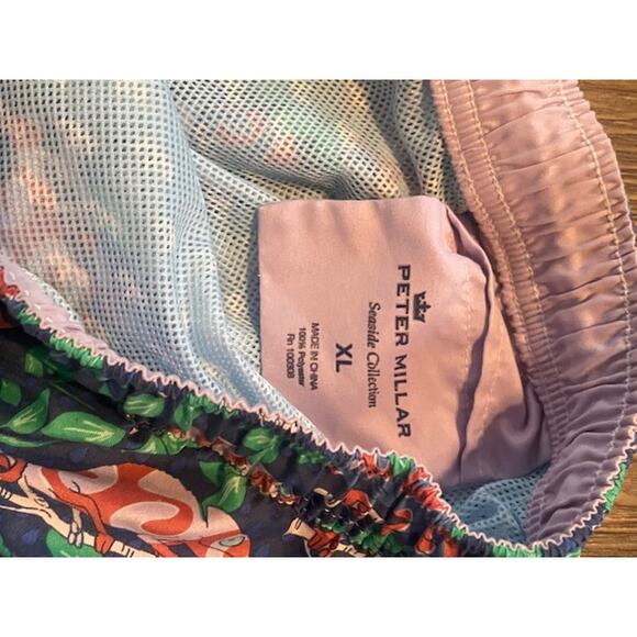 Peter Millar Size XL Swim Surf Trunks Navy Iguana - Picture 4 of 4